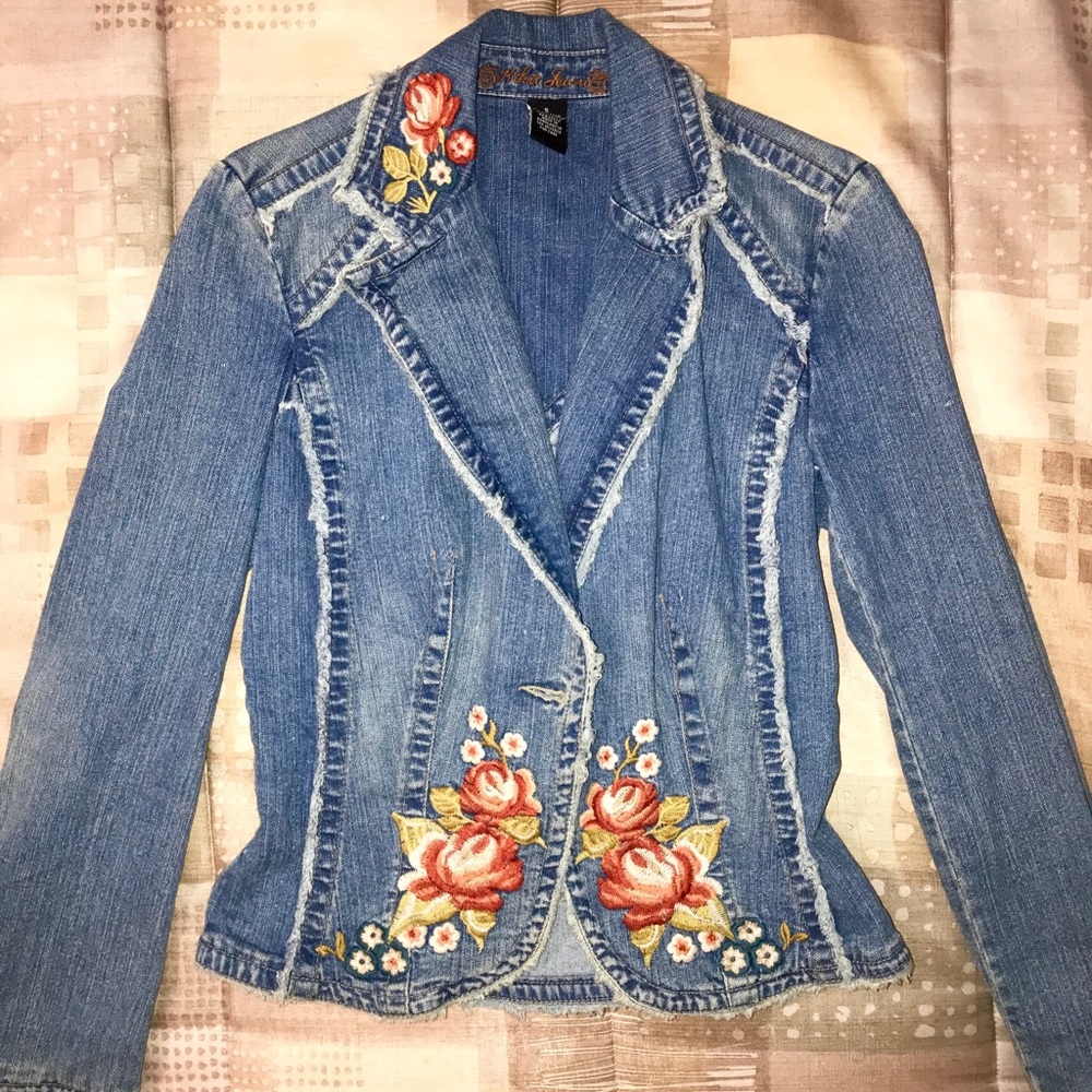 Vintage Flower Jean Jacket